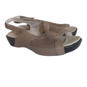 Propet WPRX33 Madeline Women's Taupe Leather Comfort Casual Sandals 6.5 EEEE